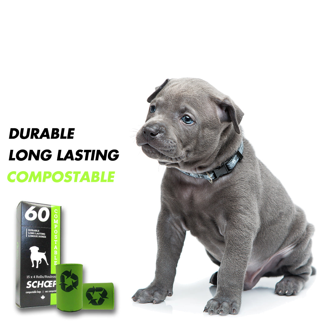 Compostable Poop Bags that are durable and long lasting but gentle on the planet